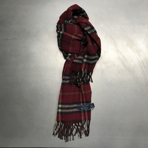 버버리 정품 캐시미어 머플러 레드