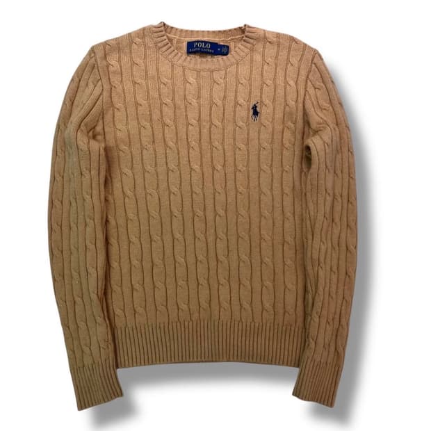 폴로랄프로렌 울 꽈배기 니트 M