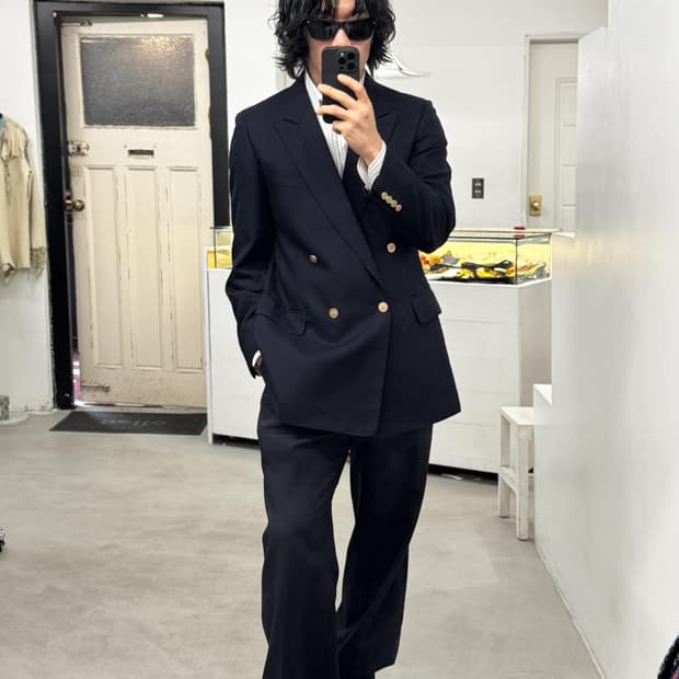 버버리 네이비 금장 수트