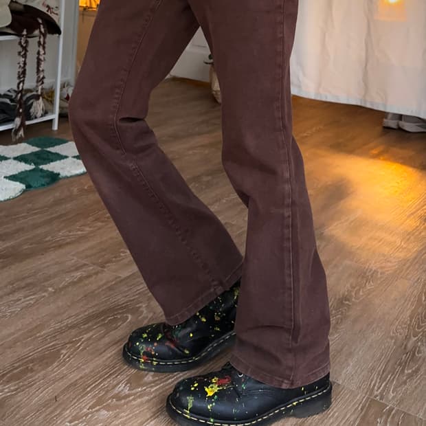 Lee Western 초코 브라운 플레어 진