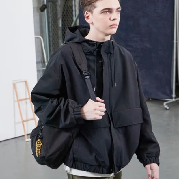 (m) 티앤지티 tngt 후드 쉘파카 블랙