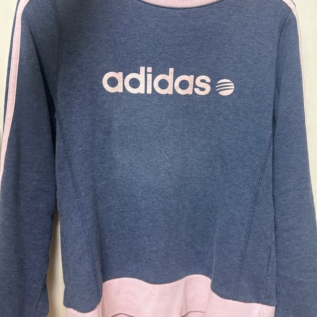 Adidas 아디다스 네이비 핑크 맨투맨