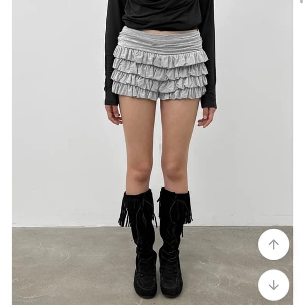 블랙업 메이드 멜룬 캉캉 미니 스커트팬츠