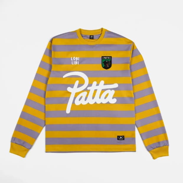 Patta 파타 스트라이프 롱슬리브 풋볼 져지 바이올렛 M