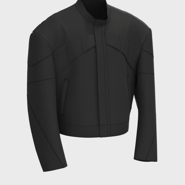 논노드 크롭 라이더 자켓