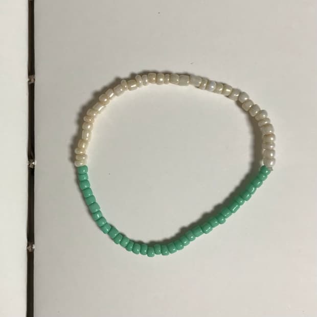 민트 비즈 팔찌
