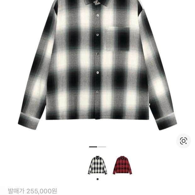 스투시 셔츠 루즈 위브 플레이드 셔츠 그레이 L 
