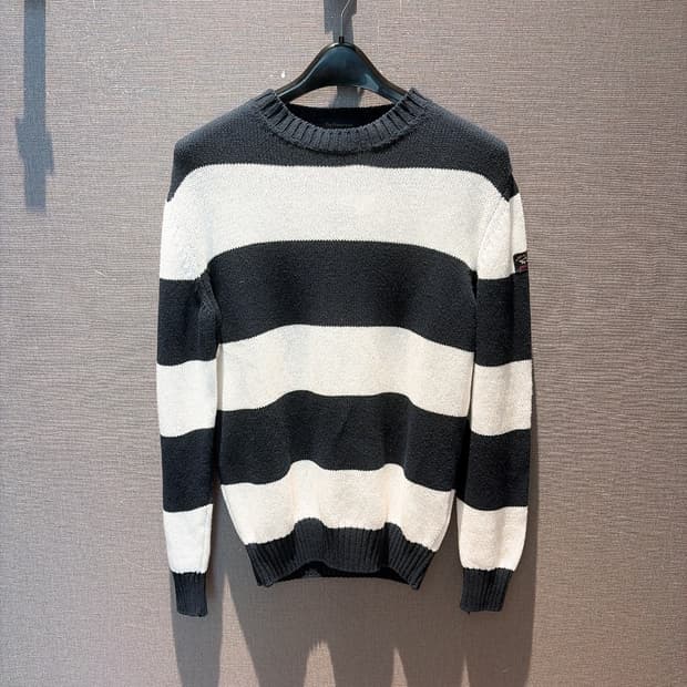 (정품/새상품) PAUL&SHARK 폴앤샤크 스트라이프 코튼 니트