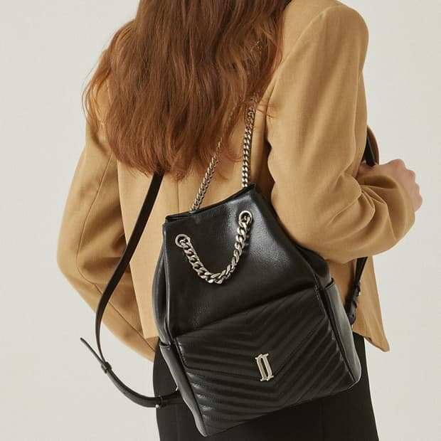 제이에스티나 백팩 & 슬링백 2 way _ 소가죽블랙