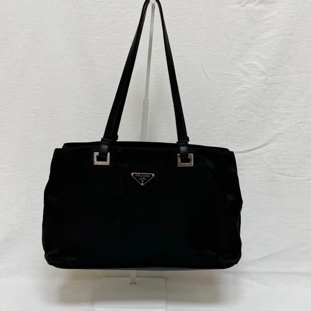정품 프라다 포코노 나일론 블랙 토트백 숄더백
