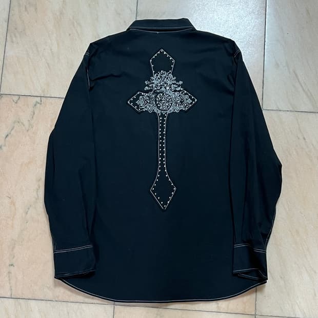 4XL vtg y2k 락시크 펑크 오버핏 빅패치 셔츠