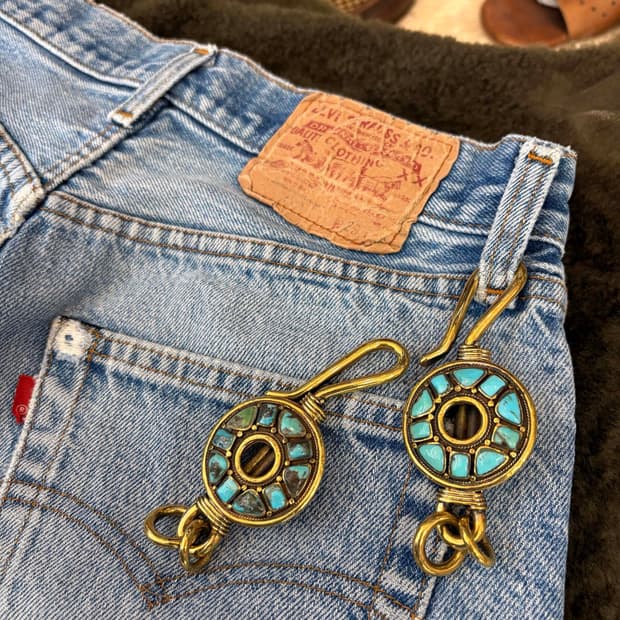 네이티브아메리칸 스타일 핸드메이드 키홀더 