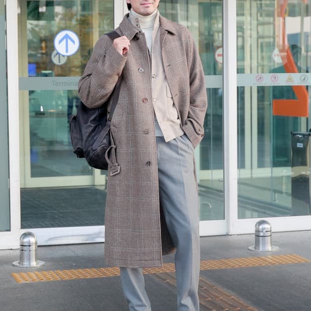 랄프로렌 퍼플라벨 울 발마칸 벨티드 코트 