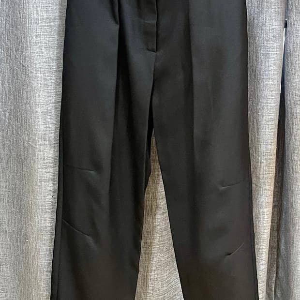 LOVE YOU MORE/ 도매택 절개세미와이드 슬랙스 블랙 /S