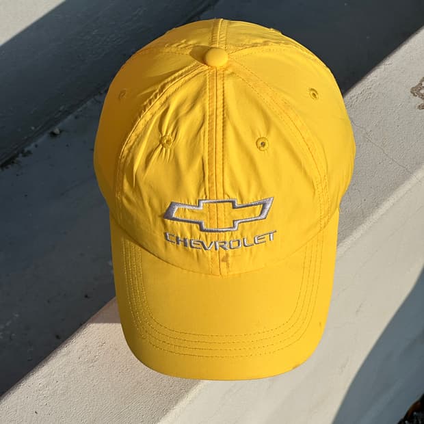[F] 빈티지 쉐보레 로고 옐로우 볼캡 모자