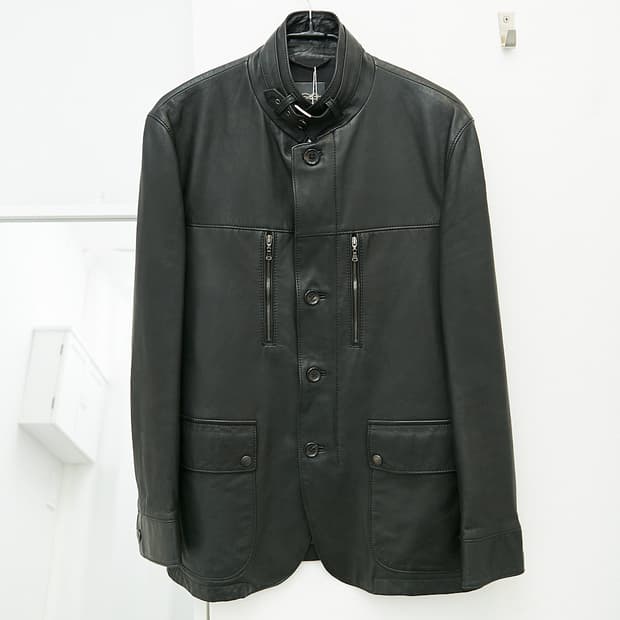 High Neck Lambskin Jacket
