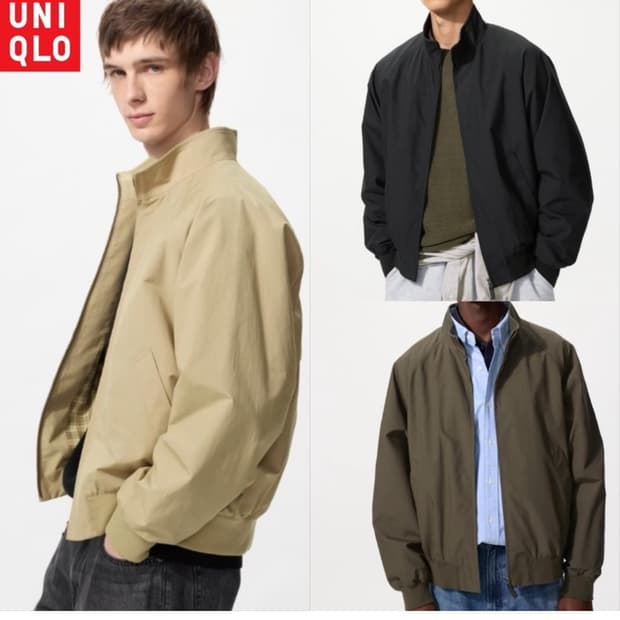 유니클로 헤링턴 자켓 m 브라운