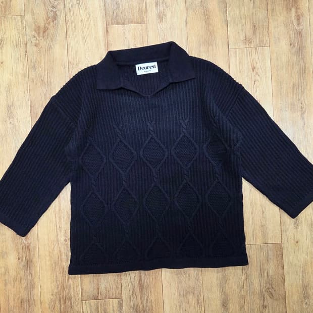 메이비베이비(MAYBEBABY) 디어리스트 V넥카라 니트 프리사이즈 새상