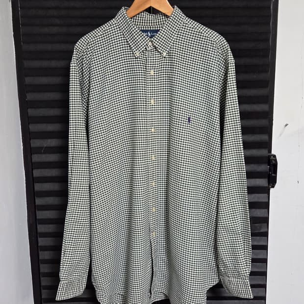 [폴로 랄프로렌] 클래식 핏 깅엄 체크 버튼다운 셔츠 | 00160