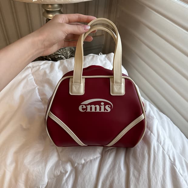이미스 빈티지 토트백 버건디
