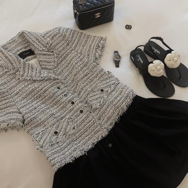 Summer Mix black tweed jacket