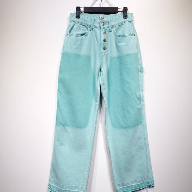 THEILMA 더일마 민트 와이드 데님 팬츠
