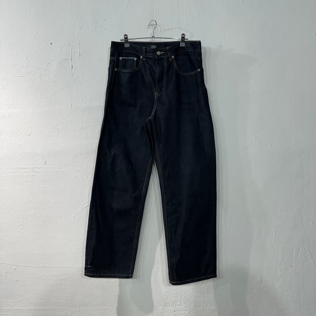 무신사스탠다드 셀비지 딥인디고 청바지 34