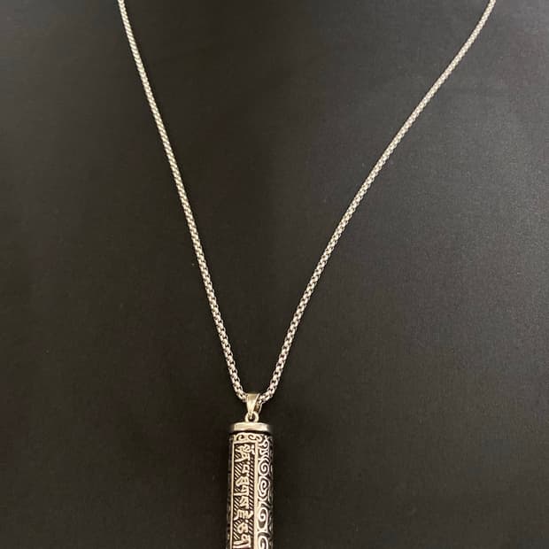 육자진언 실린더 팬던트 목걸이