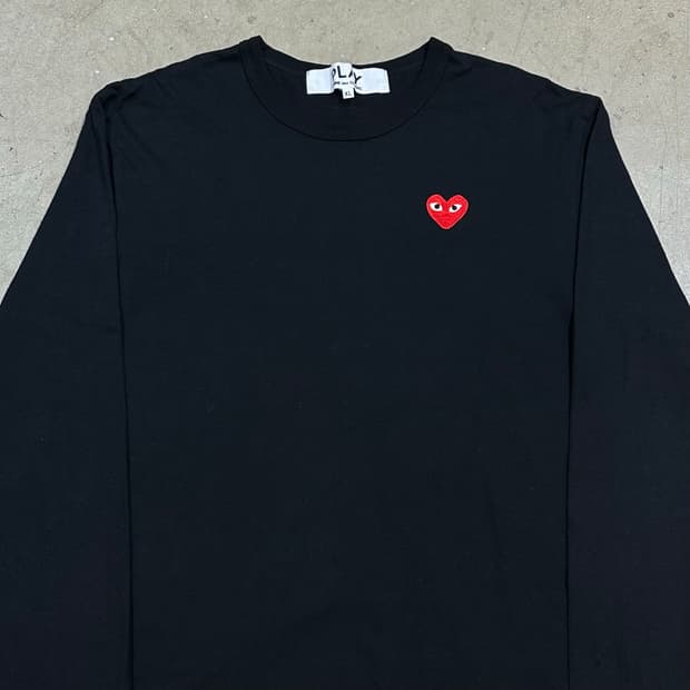 XL 꼼데가르송 블랙 롱슬리브