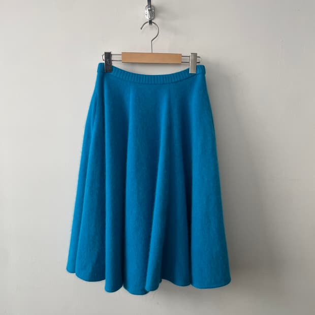 vintage angora banding flare skirt