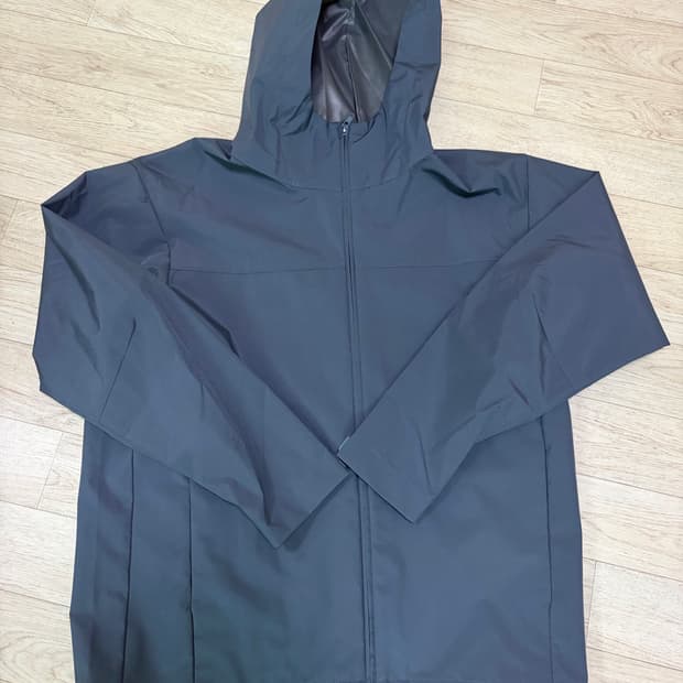 (L) 무인양품 발수 후드 재킷 스모키블루