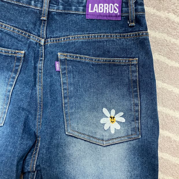 라브로스 스케이트보드 LABROS 배기 데님 진 L