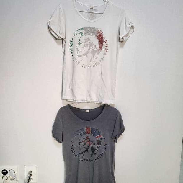 정품 Diesel(디젤)면100%시그니처 티셔츠 2벌 일괄55-66