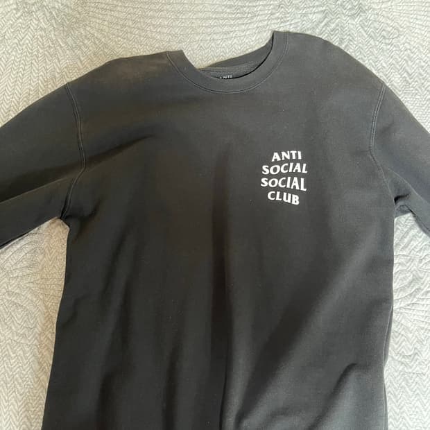 안티소셜소셜클럽 기본 로고맨투맨 L