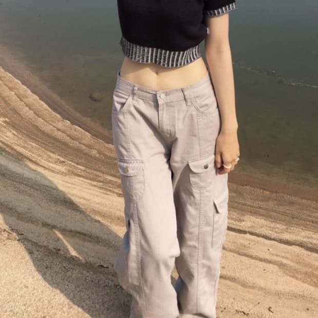 애즈온 디토 카고팬츠 그레이