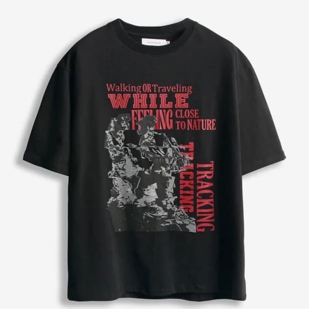 (1회착 택포가격) 도프제이슨 도프 레트로 트래킹 티셔츠 블랙 XL