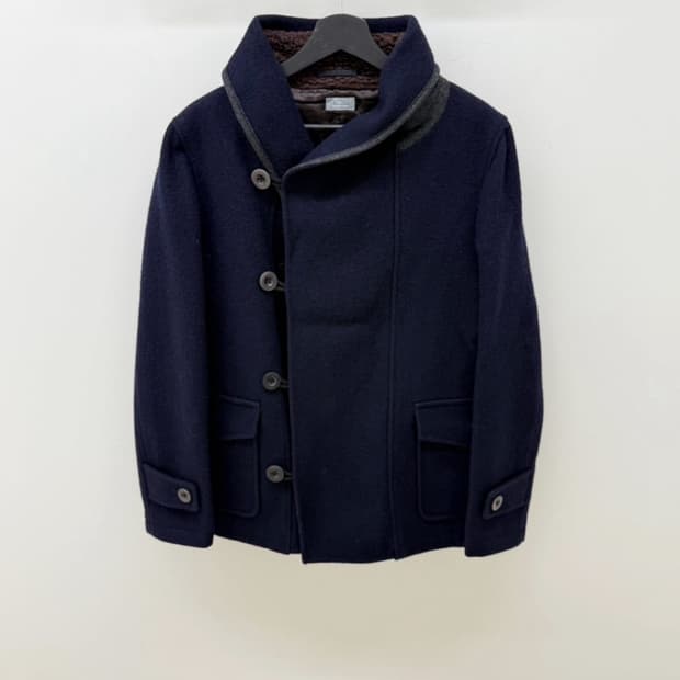 컬러 비콘 버튼 하프 코트