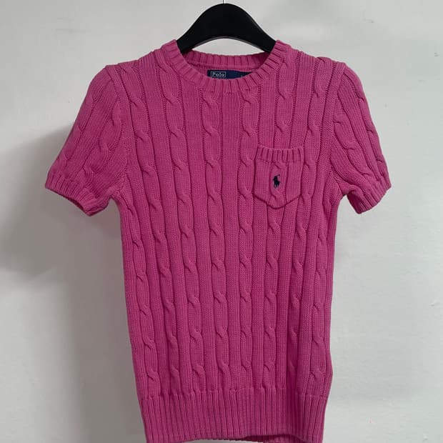 폴로 랄프로렌 우먼스 케이블 반팔니트 (on.558)
