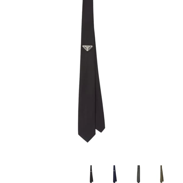 프라다 리나일론 블랙 넥타이