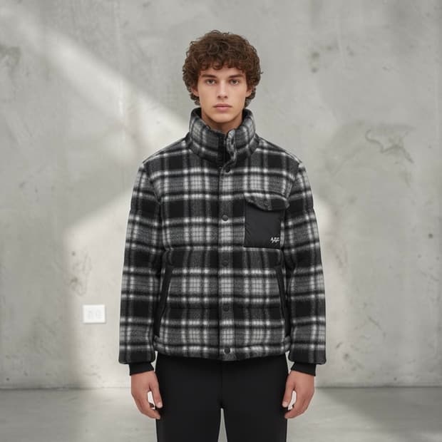 L/ A.P.C 아페쎄 23FW 플란넬 구스다운 패딩 점퍼