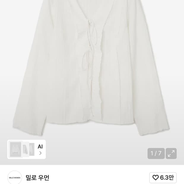 레이스 러플 블라우스