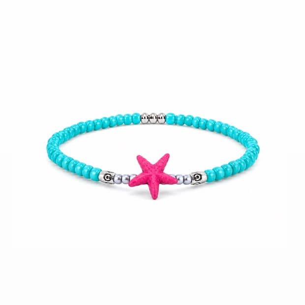 Beaded Bracelet No.2 Aqua Pop 🩷🩵