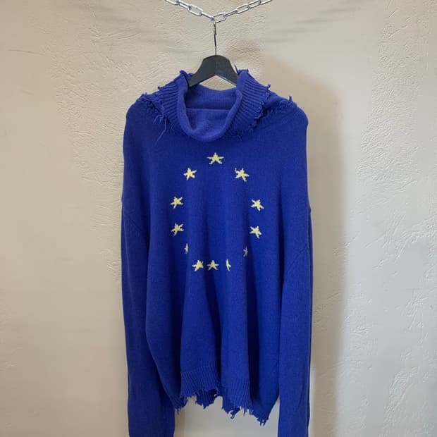 베트멍 디스트레스드 유로 니트