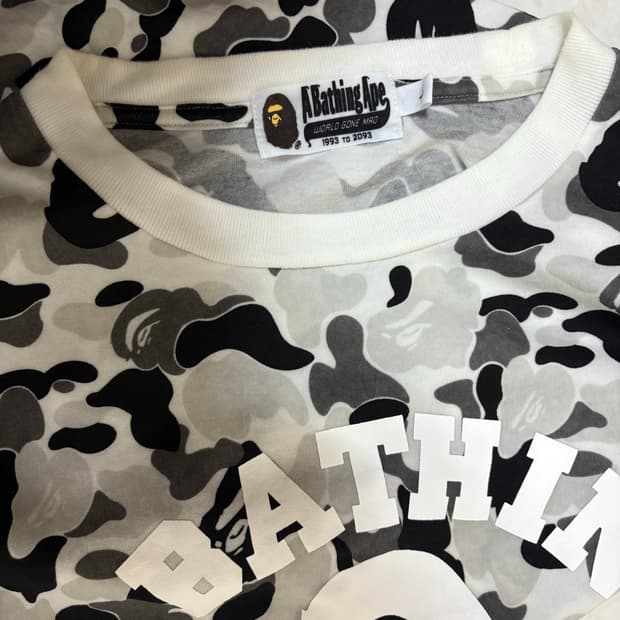 베이프 ABC 카모 컬리지 반팔