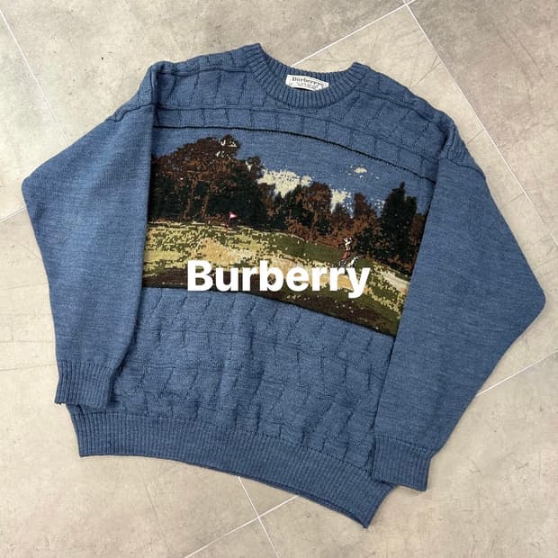 버버리 골프 울 니트