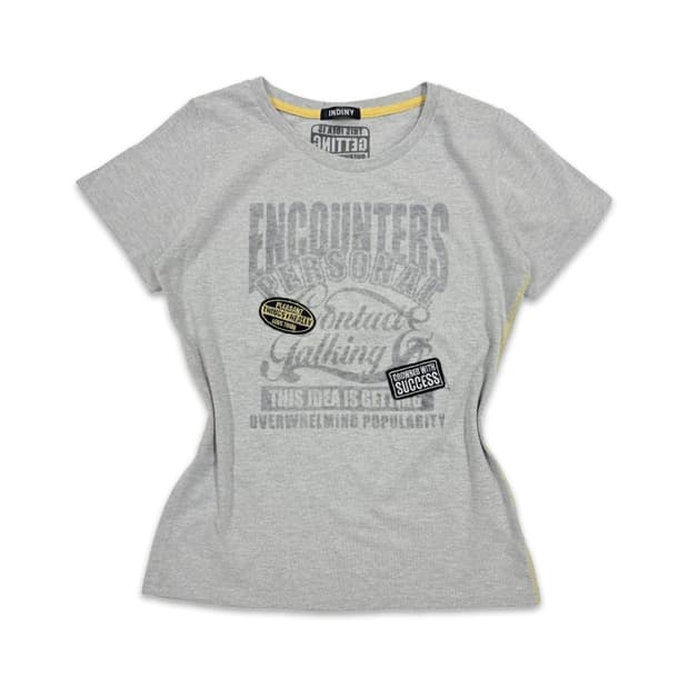 빈티지 그레이 그레픽 반팔티