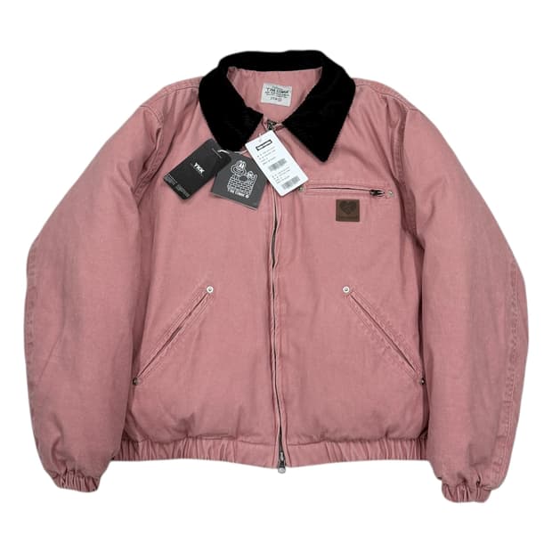 팀코믹스 워시드 워크 푸퍼패딩 자켓 빈티지 핑크 S