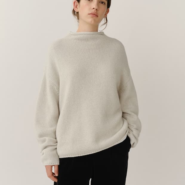 킨더살몬 Paloma Turtleneck Chalk Gray