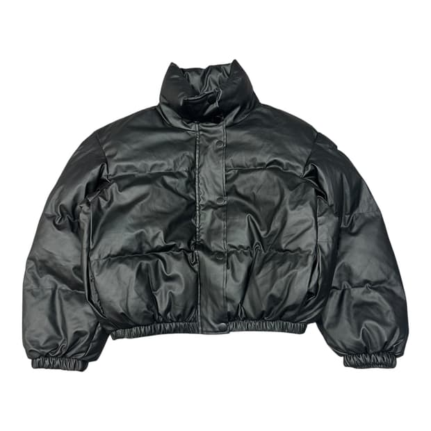 ✨ (바배) 빈티지 무광 블랙 크롭 숏 패딩