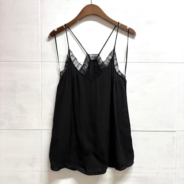 Massimo Dutti 마시모 뚜띠 블랙 레이스 슬립 나시 34